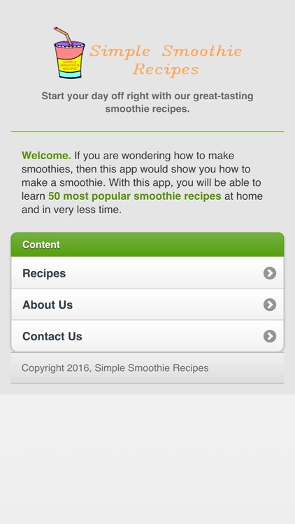 Simple Smoothie Recipes DA