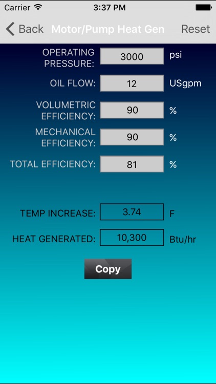 Hydraulic Heat Calculator