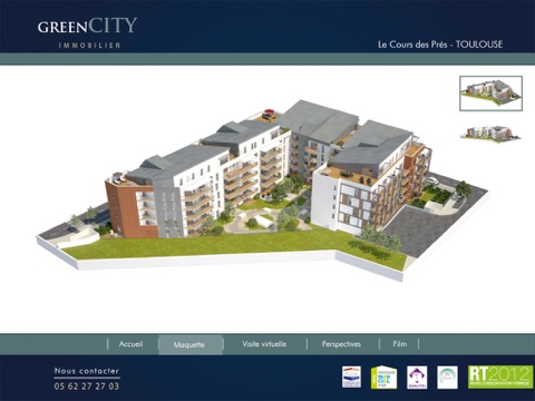 Green City Immobilier - Le Cours des Prés - Tablette screenshot 2