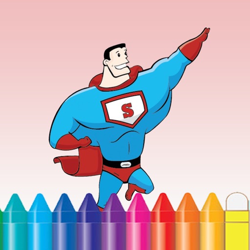 free animated superhero clipart coloring