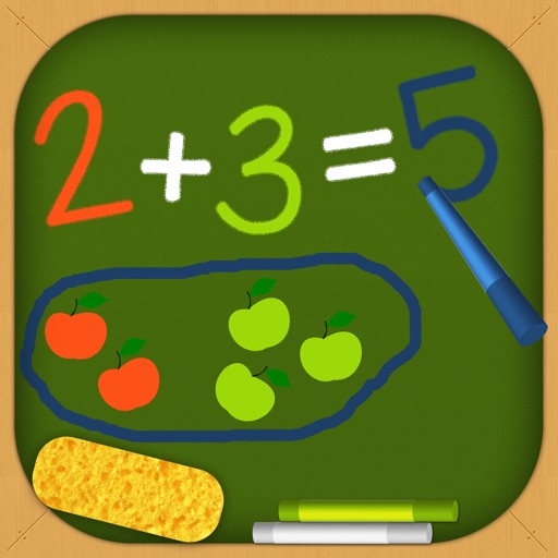 Chalkboard for kids : free drawing and colouring with realistic chalk Icon