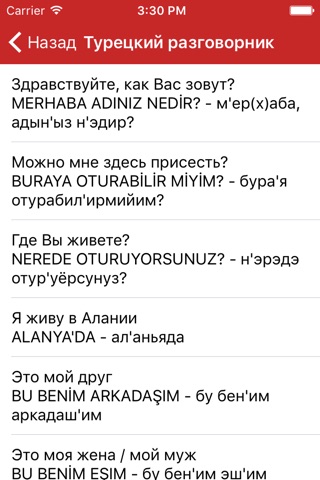 Русско-турецкий разговорник screenshot 4