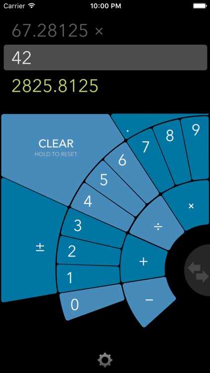 FutureCalc: ergonomic calculator for single-handed use