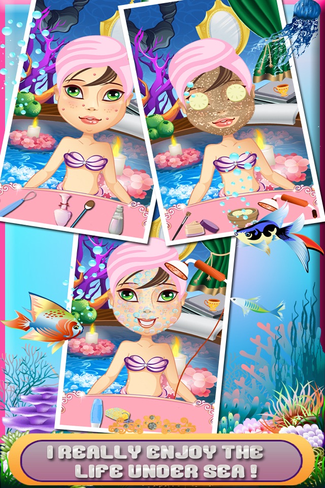 Ocean Mermaid Salon & Dressup - Water World Makeover screenshot 3