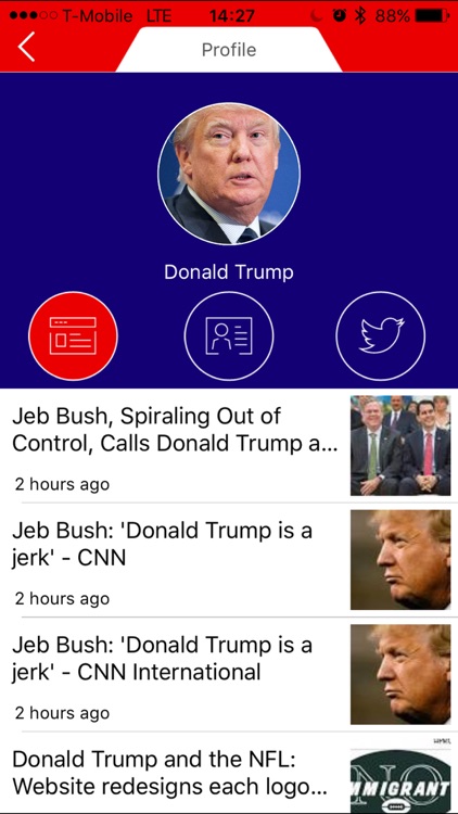 2016 US Presidential Election App - Real Politics News