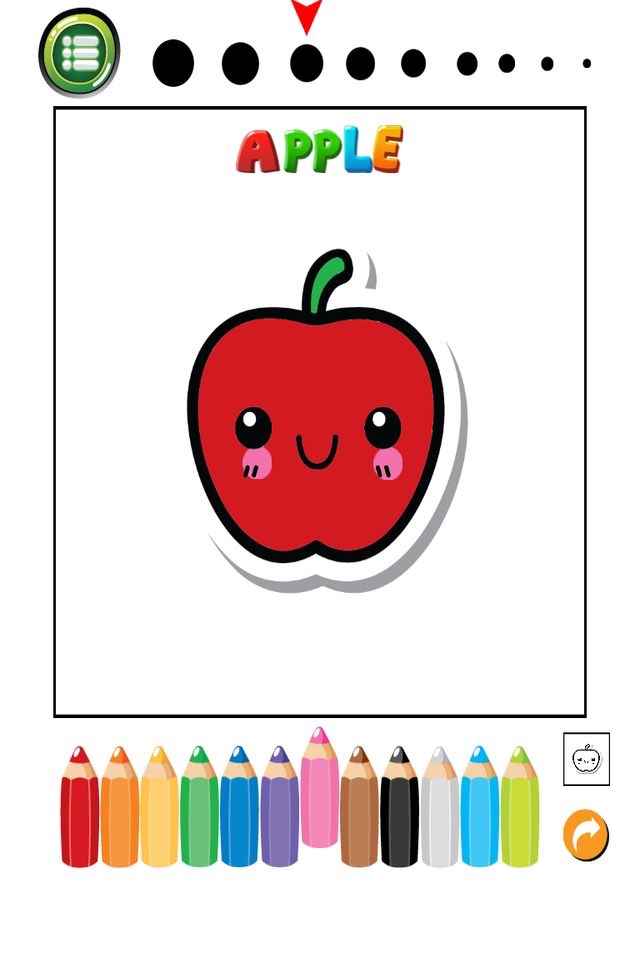 Fruits And Vegetables Phonics Coloring Book: English Vocabulary Learning Free For Toddlers & Kids! screenshot 2