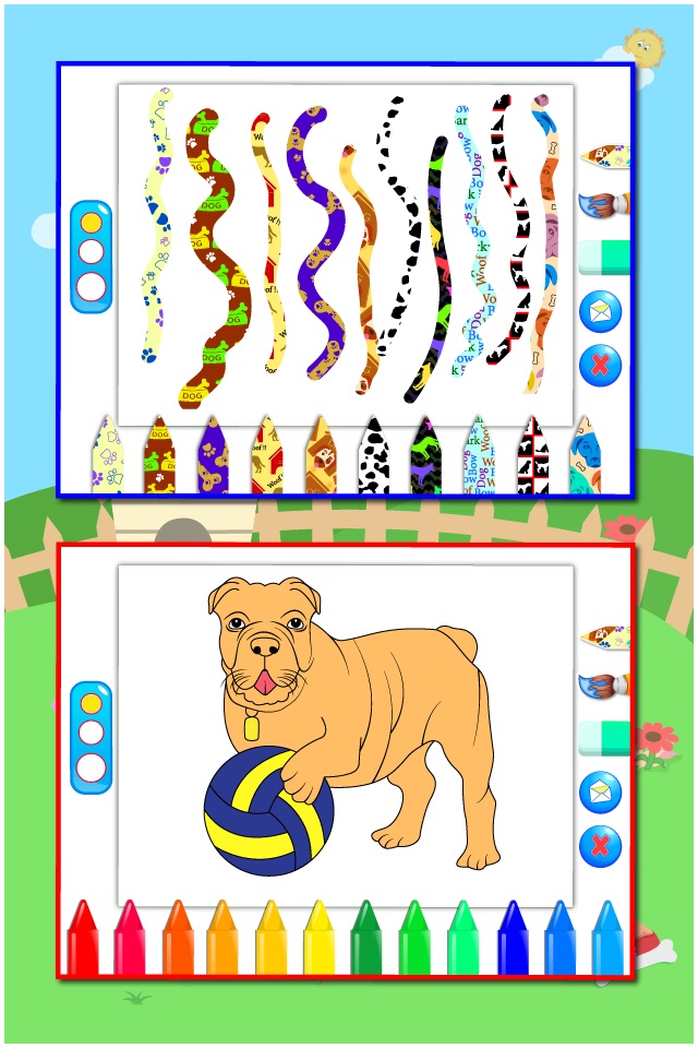 Puppies Dog coloring book for children Free : Draw and Paint screenshot 2