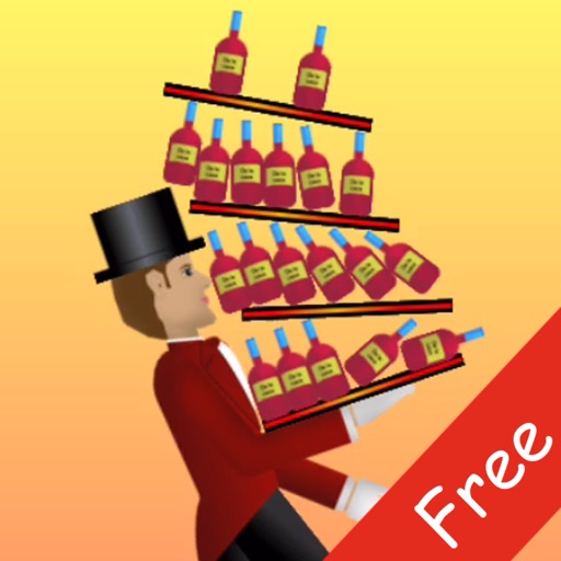 Waiter Rush Free: Run faster, keep the balance, don't drop the bottles!!!