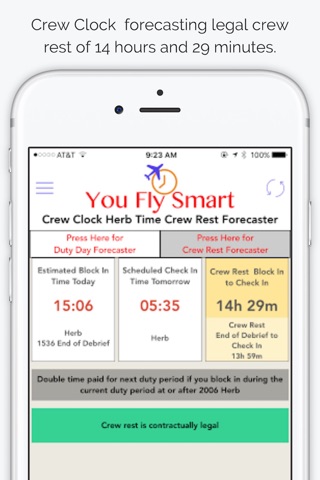You Fly Smart with Crew Clock Herb Time screenshot 4