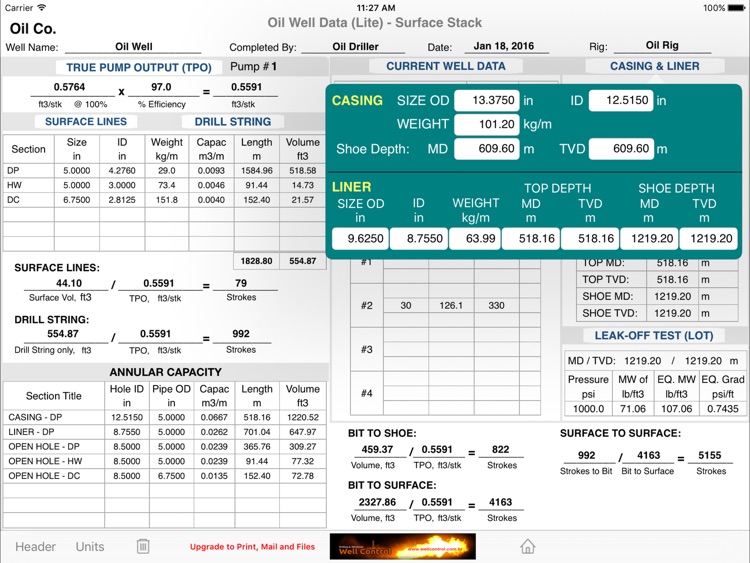 Oil Well Data Lite screenshot-3