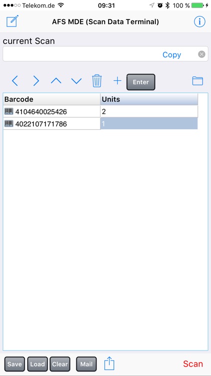 AFS MDE (Scan Data Terminal)
