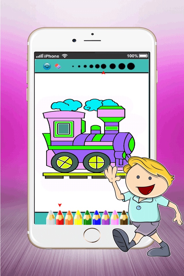 Best Games Education Veihicle Coloring Pages : Learn draw and paint For Kids !Fun screenshot 3