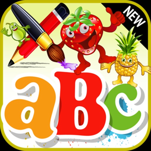 A coloring app of the Fruitce for children: Learn to draw and paint