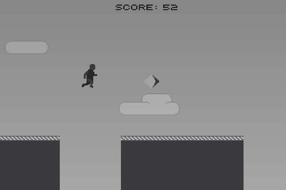 Pixel Alien Escape Shadow Runner:Black nd White screenshot 3