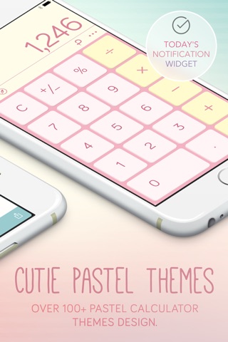 Pastel Calculator FREE - Cute Calculator Themes Design with Double Calculator Note Browser and Widget screenshot 2