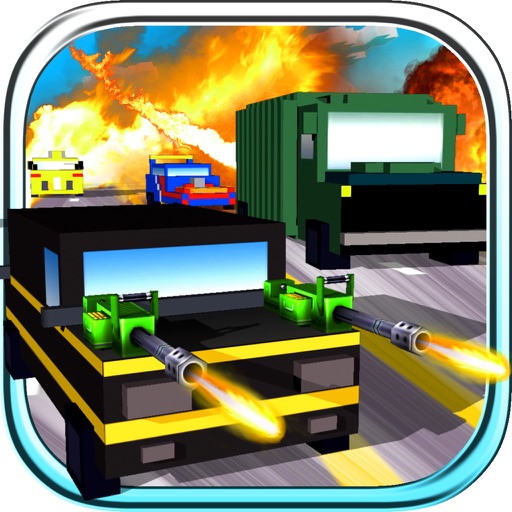 Blocky Road Blaster - 3D ( Fun Race & Shoot Game ) Icon