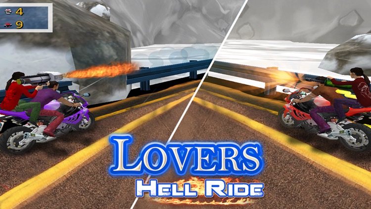 Lovers Hell Ride - Free Racing and Shooting Game screenshot-4
