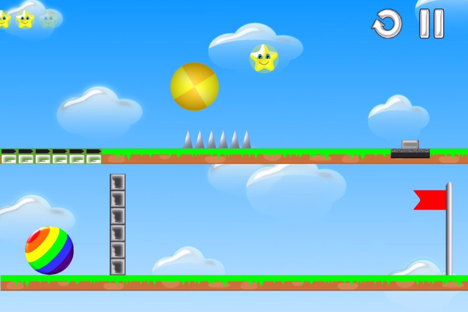 Rainbow Ball Rush Lite screenshot 2