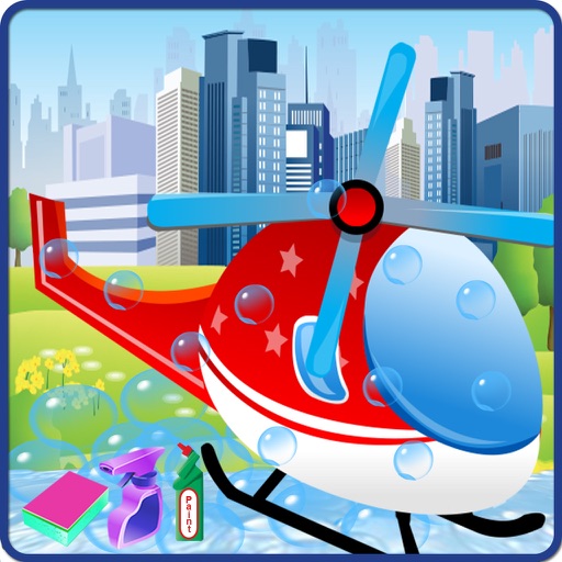 Helicopter Wash Salon Cleaning & Washing Simulator