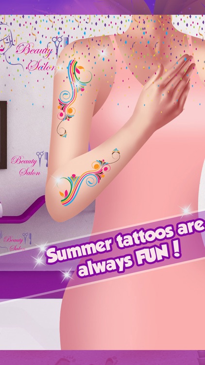 Summer Tattoo Makeover - Make Up, Dress Up and Girls Games screenshot-4