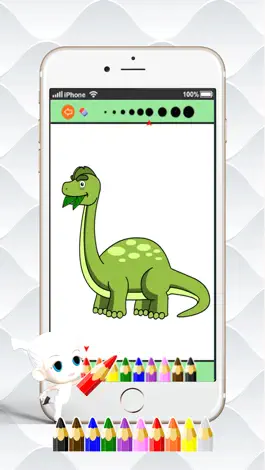 Game screenshot Dino Paint Drawing Color : Cute Caricature Art Idea Pages For Kids apk