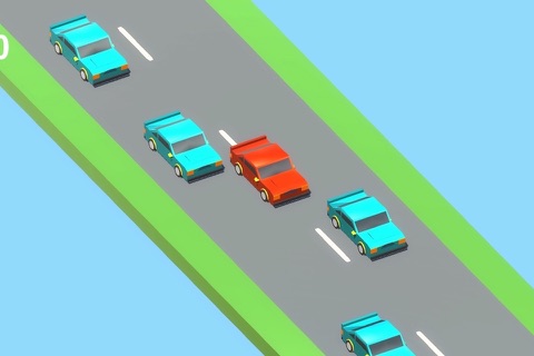 Blocky Cars - Infinite Traffic Toon Racer screenshot 2