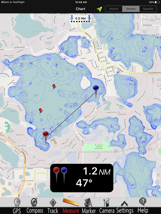 Florida lakes GPS Fishing charts Pro
