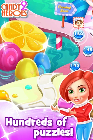 Candy Heroes 2 - Match kendall sugar and swipe cookie to hit goal screenshot 4