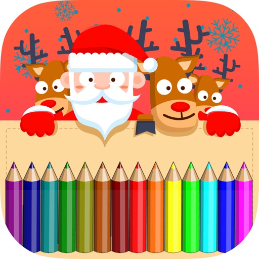 christmas coloring book - drawing & painting pages for preschool kids iOS App