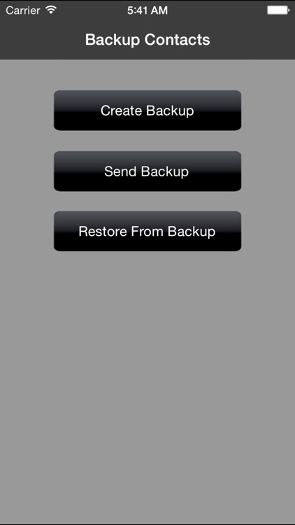 Backup of Contacts