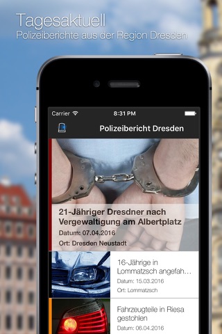 Blaulichtmeldung - Polizeibericht Dresden screenshot 2