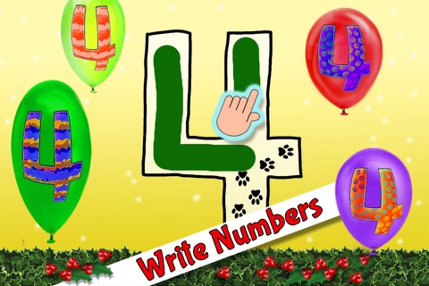Fun Math Puppy Dogs 123 – Learn to Count & Write Numbers - Christmas Holiday Edition screenshot 4