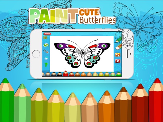 butterfly color  coloring book for stress relief  app price