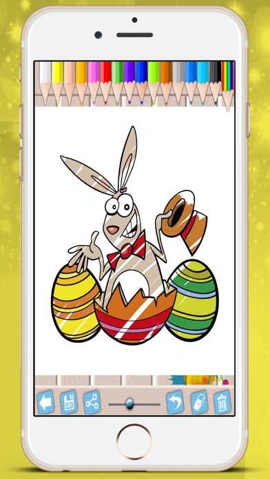 How to cancel & delete Easter chocolates picture book - paint Raster eggs bunnies coloring game kids from iphone & ipad 4