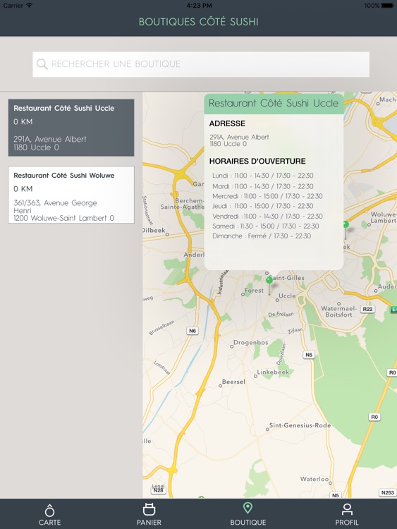 Côté Sushi Belgique version iPad screenshot-3