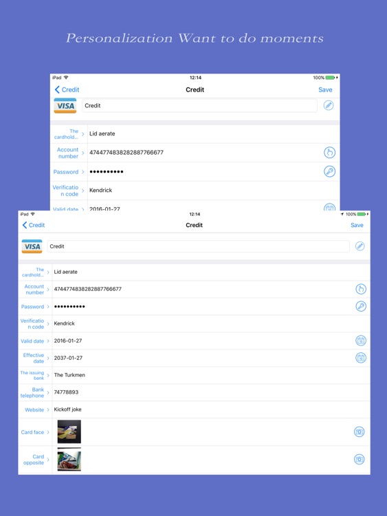 SecretBox - password manager photos video voice HD