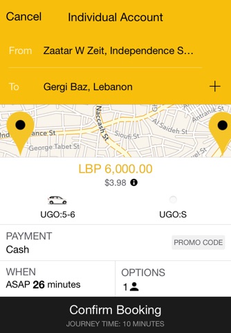 UGO TAXI Get a ride in Lebanon screenshot 3