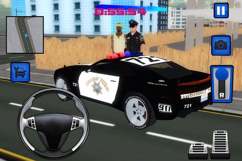 The Police Car Driver City parking 3d Simulator screenshot 2