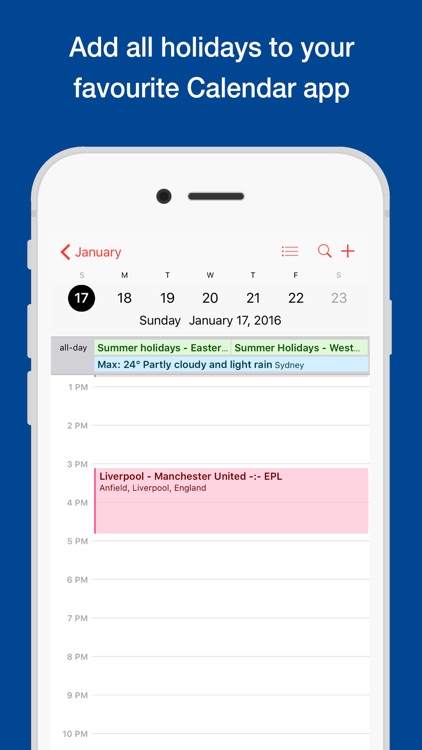 Australia Holiday Calendar - HolidayCal