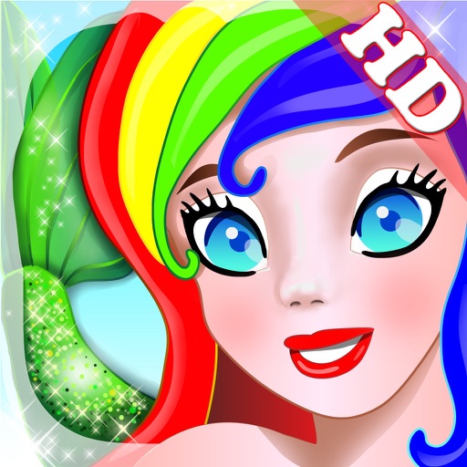 Mermaid Princess Coloring Pages for Girls and Games for Ltttle Kids HD Icon