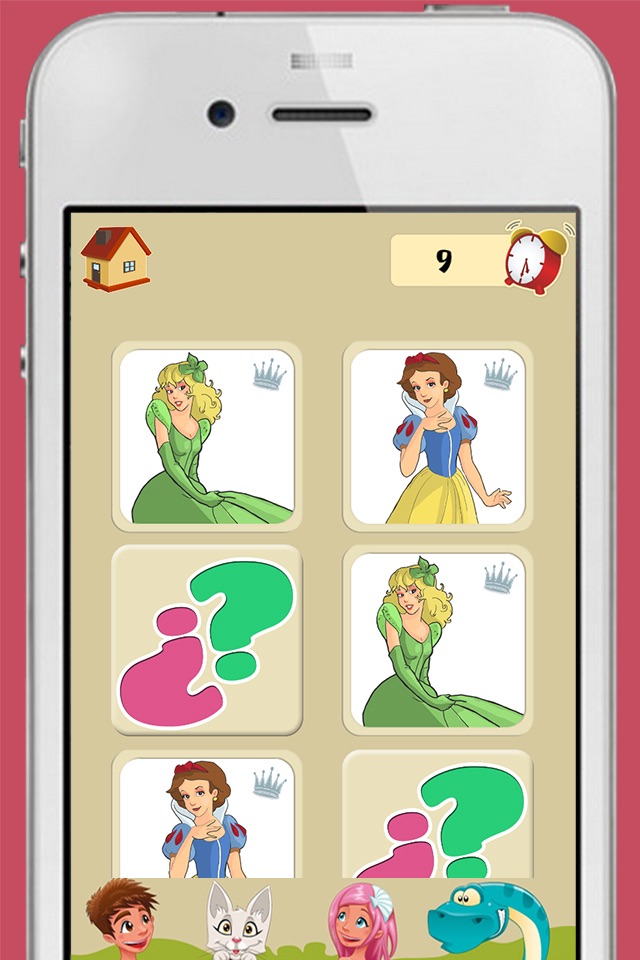 Memory game princesses: learning game of brian training for girls and boys screenshot 2