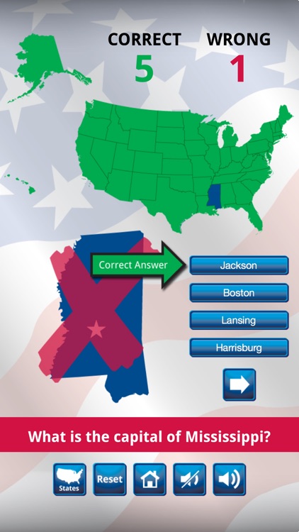 US States and Capitals Quiz : Learning Center screenshot-3