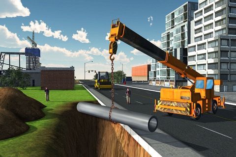 City Construction 2016 – 3D Heavy Cranes and Truck Simulation screenshot 3