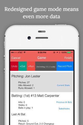 Pitch Cast - Baseball/Softball Pitch Tracker screenshot 2