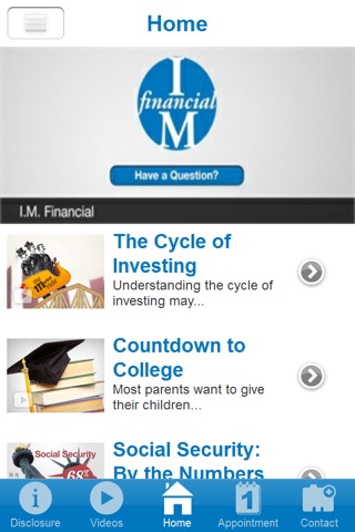 I.M. Financial screenshot 2