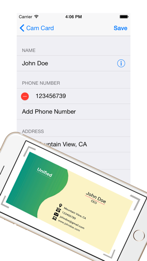 Card Contact -best new card reader,scanner iPhone(圖2)-速報App