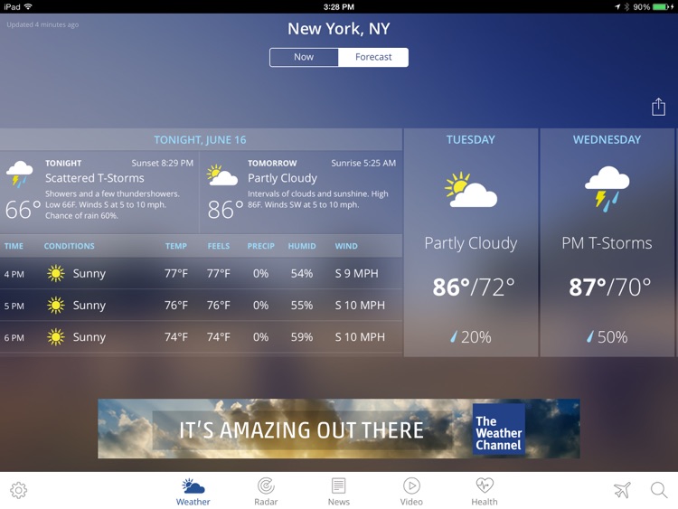 The Weather Channel App for iPad – best local forecast, radar map, and storm tracking