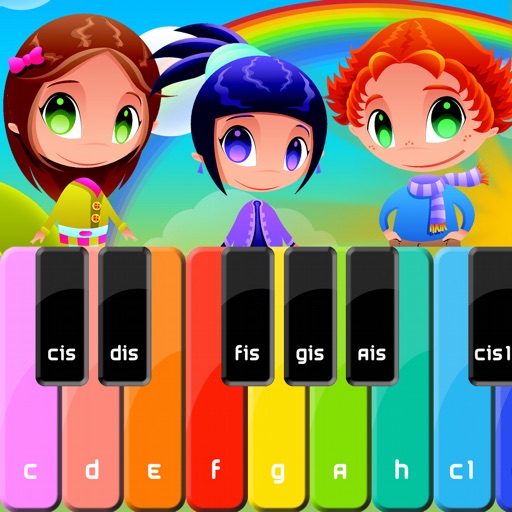 Pianinko HD - nauka grania przedszkolnych, dziecięcych piosenek, kołysanek z kolorowych plansz z nutkami iOS App