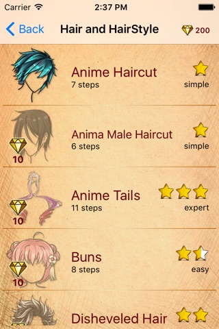 Draw And Play Anime Hairstyles screenshot 2