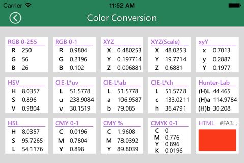 Color Conversion Utility screenshot 2